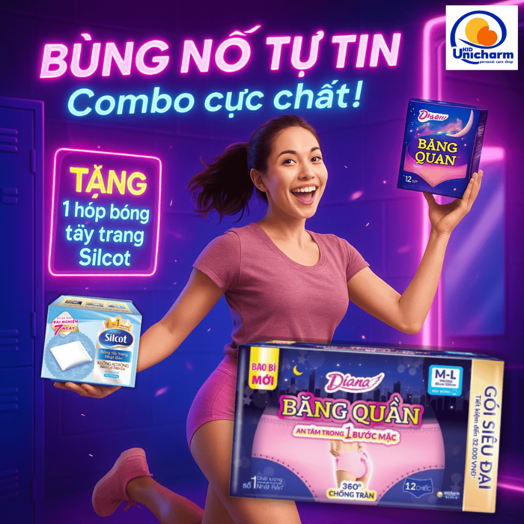 1 gói Băng vệ sinh dạng quần Diana sensi size ML 12 miếng - B167