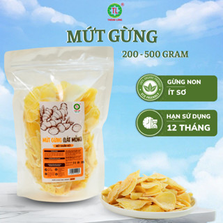  Mứt gừng Huế sấy khô lát mỏng Thành Long mứt hoa quả chính hãng gói 200g 500g 