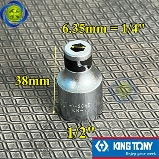 Đầu chuyển bulong 1/2 sang đầu bắn vít 6.35mm kingtony 414808s