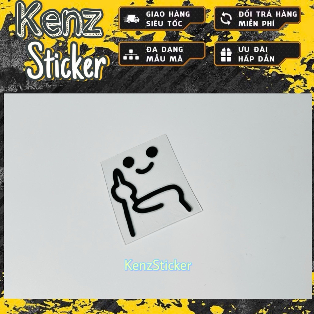 Tem Logo Sticker MeMe Icon Dán Xe, Nón Bảo Hiểm, Decal Uv Lột Được Seal Trong Bền Màu