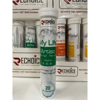 Tuýt C sủi Ultra Multi Extra Multivit Happy Life Rechoice bổ sung Biotin, vitamin C, E, B2, B3 cao c