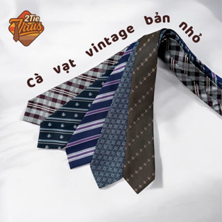 Cà vạt, caravat 2hand vintage Nhật bản nhỏ 5-6-7cm tuyển chọn