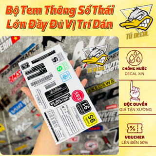  Tem Logo Sticker Thông Số Thái Wave 125 Dán Trang Trí Nhiều Vị Trí Trên Xe Decal Bền Màu Chống Nước - MinhTuDecal 