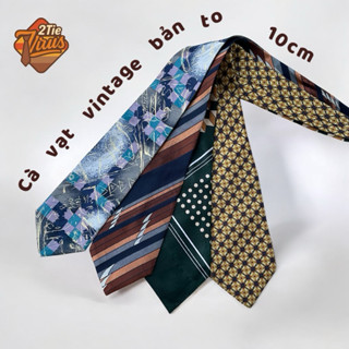 (100 mẫu) Cà vạt caravat vintage 2hand Nhật 10cm tuyển chọn