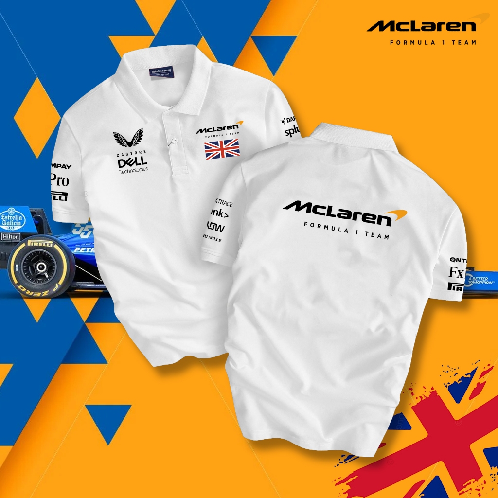 Áo thun Polo Mclauren - Thun Cá sấu CVC Cao Cấp Dày Mịn - Phong Cách thể Thao F1 Khỏe Mạnh - 4Man St
