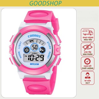 Đồng Hồ Thể Thao Trẻ Em điện tử Dây Cao Su Coobos 0919 cho bé gái