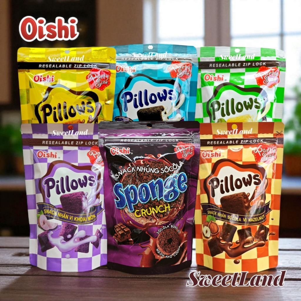Bánh gối Oishi Pillows túi zip 80g