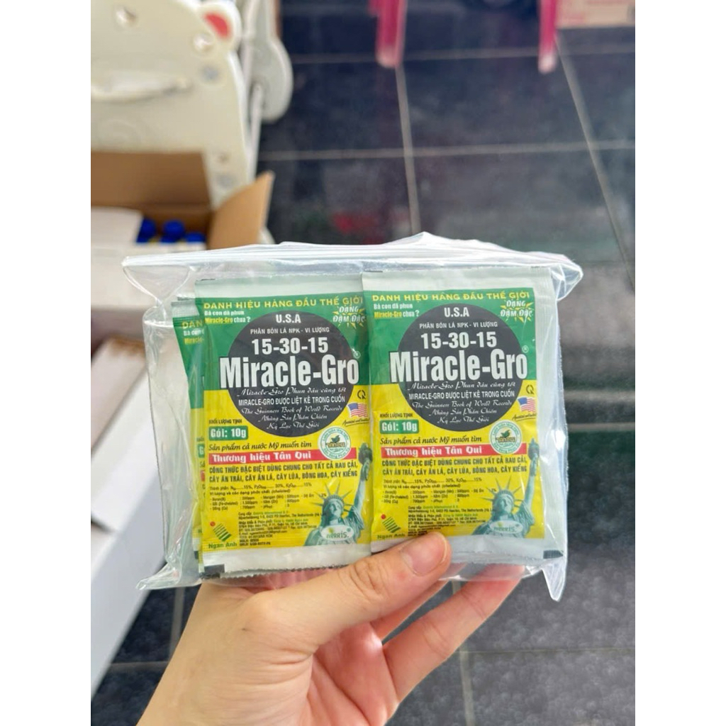 10 Gói - Phân Bón Lá NPK Miracle-Gro 15-30-15