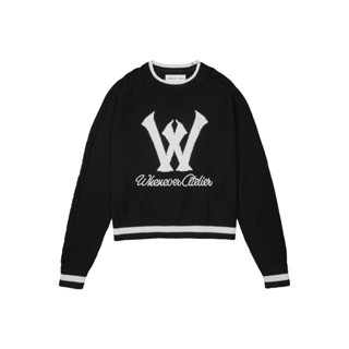 “WHENEVER” Áo Khoác Len - KNIT SWEATER / BLACK