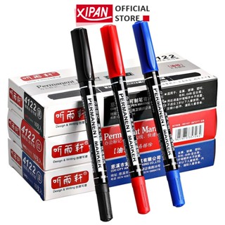 Xipan Bút Lông Đánh Dấu Hai Đầu Màu Đen/Đỏ/Xanh Bút lông dầu không xóa được Bút Marker 2 đầu kèm đi nét line bút viết