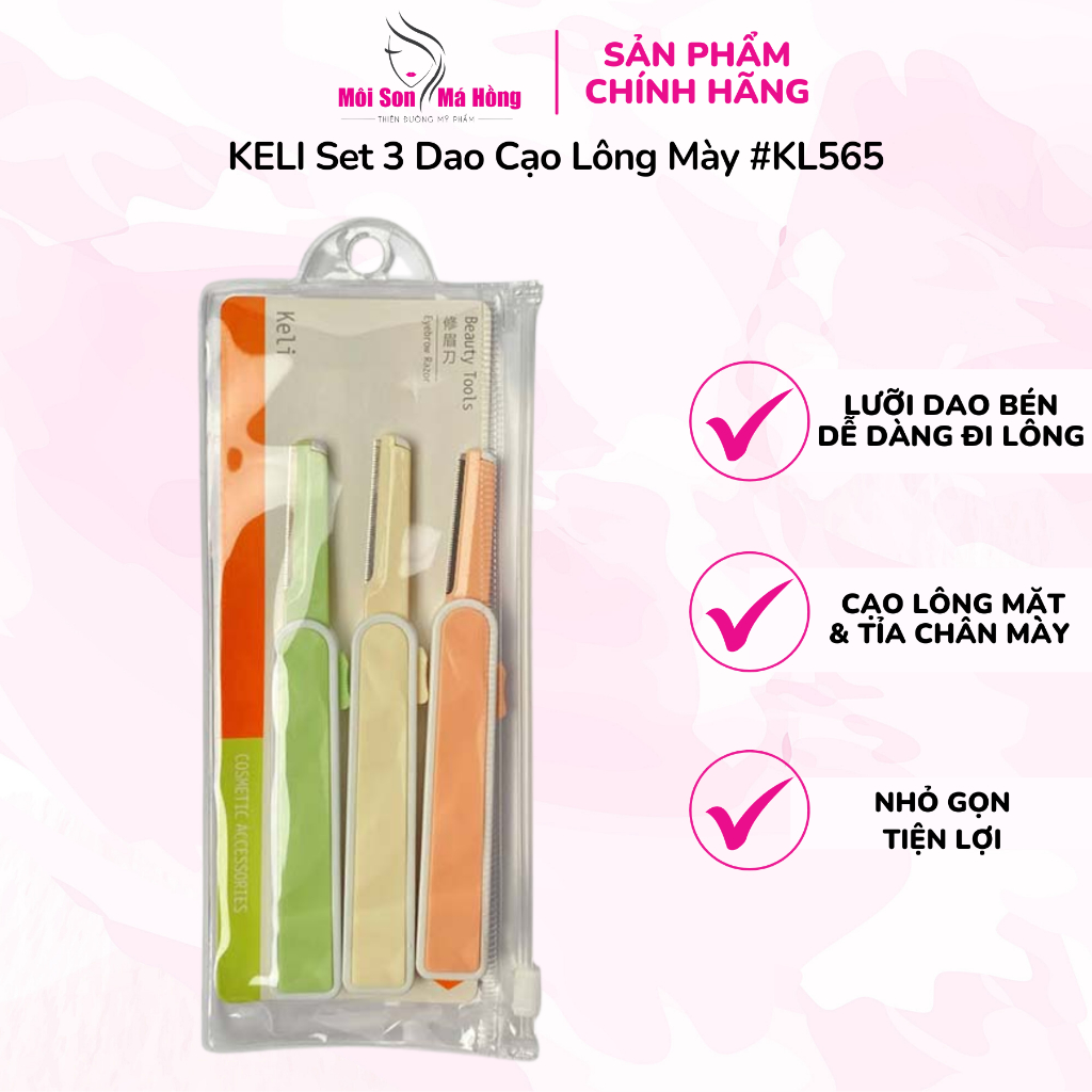 KELI Set 3 Dao Cạo Lông Mày #KL565