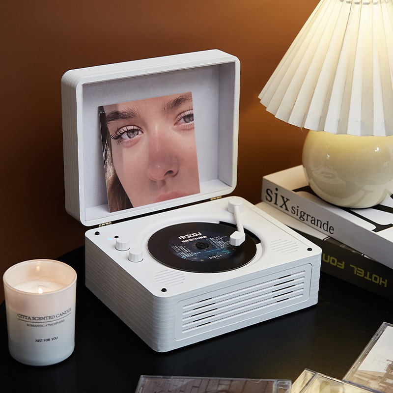  Middix Máy Nghe Nhạc CD Có Loa Cho Kpop Retro Bluetooth Stereo Máy Nghe Nhạc Di Động Tích Hợp Pin Aux Đầu Vào Đầu Ra DVD 