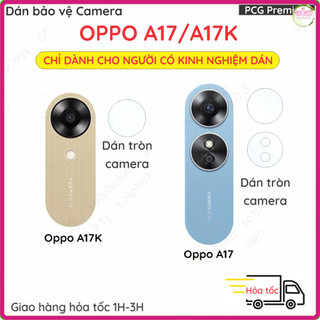 (Combo 2pcs) Dán cường lực bảo vệ camera Oppo A17/ A17K loại nano chống bể cao cấp