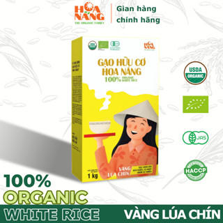 Gạo st25 hữu cơ Hoa Nắng vàng lúa chín nấu cháo cơm cho bé ăn dặm hộp 1kg