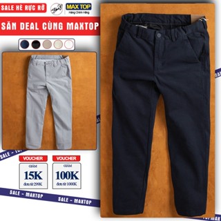 COMBO 2 Quần kaki nam MAXTOP dáng suông, thiết kế cạp trượt tender co giãn thoải mái vòng bụng