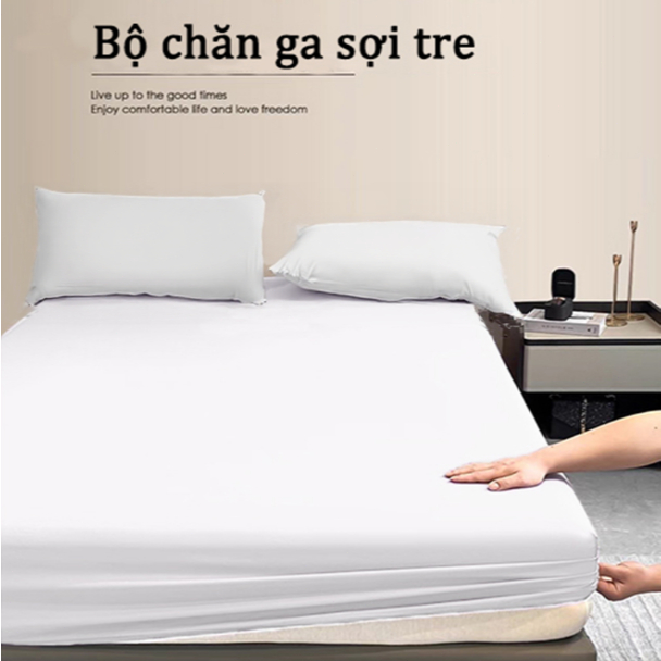 Ga giường Vải cotton nguyên chất Ga trải giường Vỏ bọc nệm Vỏ bọc chống bụi Kích thước1m2 1m4 1m8