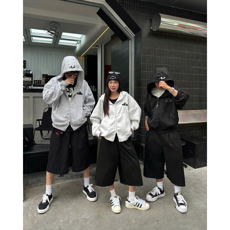 THICKIE HOODIE ZIP - Áo khoác nỉ 2 da thêu nổi (Có túi trong) Whose Studio | BigBuy360 - bigbuy360.vn