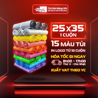 [1 Cuộn] Túi Niêm Phong 25x35 Đóng 1-2 Set Đồ, Giao Hỏa Tốc, Xuất VAT Theo Yêu Cầu - Túi Gói Hàng VN