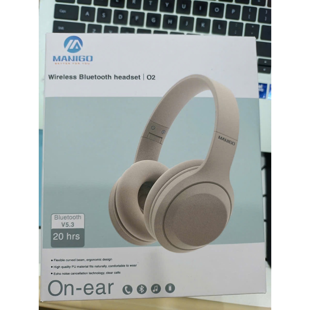 Headphone tai nghe bluetooth chụp tai không dây MANIGO O2 có mic hàng chính hãng BH 1 năm | BigBuy360 - bigbuy360.vn