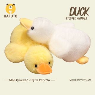  Gấu Vịt Đáng Yêu Cao Cấp Hafuto Vải Lông Kim Chồn Siêu Mượt Siêu Mịn Size 47cm Tính Từ Mỏ Đến Chân 