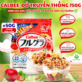 【LÔ MỚI VỀ】Ngũ cốc Calbee Đỏ 700G Nhật Bản Mix Sữa Chua Trái Cây Granola Ăn Sáng Eat Clean