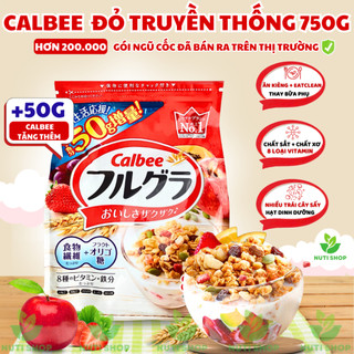   BEST SELLING  Ngũ cốc Calbee Đỏ Nhật Bản Mix Sữa Chua Trái Cây Granola Ăn Sáng Ăn Kiêng Eat Clean 