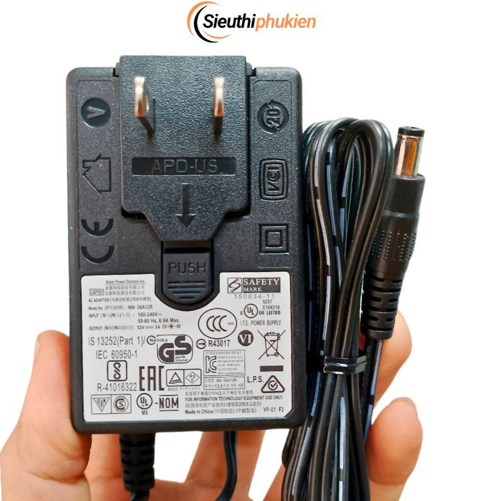 Adapter nguồn cho case PC mini 12v 3a xịn - Bảo hành 1 năm