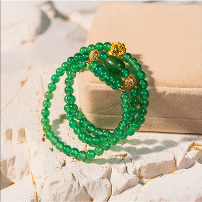 Vòng Tay Mã Não 6ly Quấn 3 Vòng Dây Co Giãn Mix Charm - Ngọc Trai Trường Thịnh