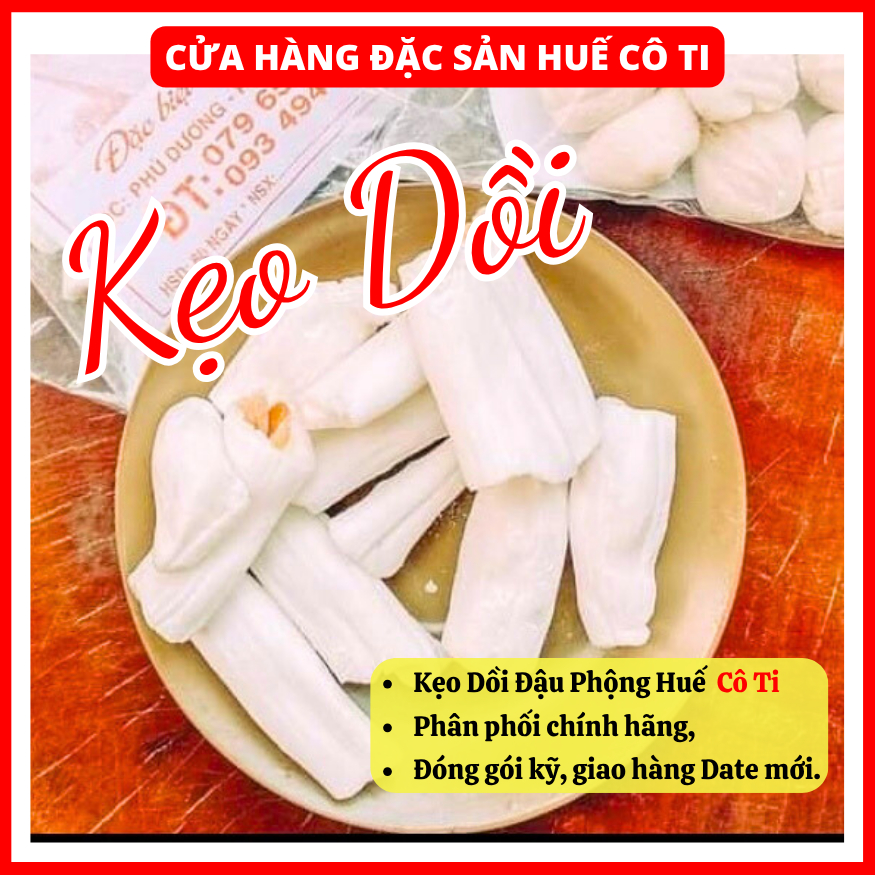 Kẹo Dồi Vôi Đậu Phộng, Kẹo Kéo Truyền Thống Huế Gói 75g, Đặc Sản Huế