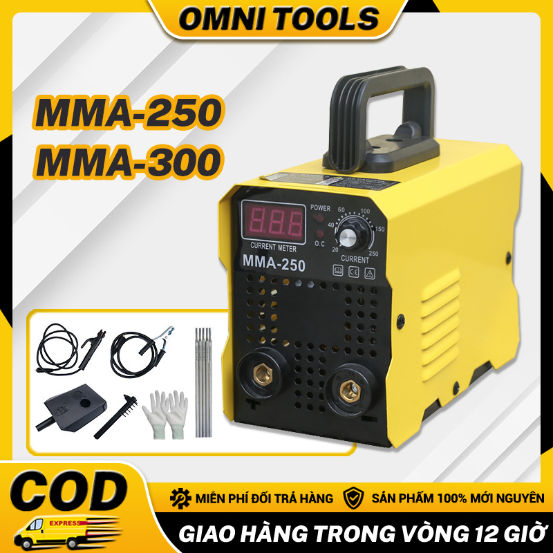 Máy hàn mini siêu nhỏ máy hàn que MMA250/MMA300,hàn được cả que và vật liệu mỏngtặng bộ phụ kiện đầy