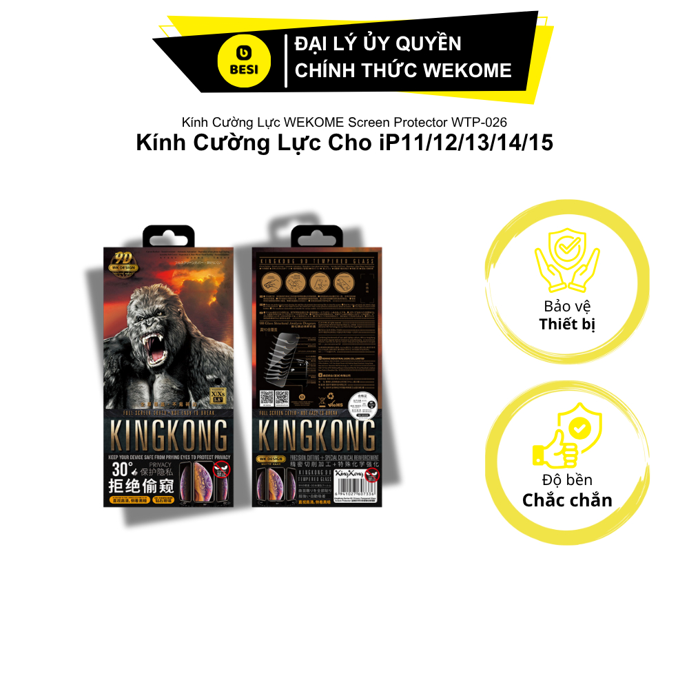 Kính Cường Lực WEKOME Screen Protector WTP-026