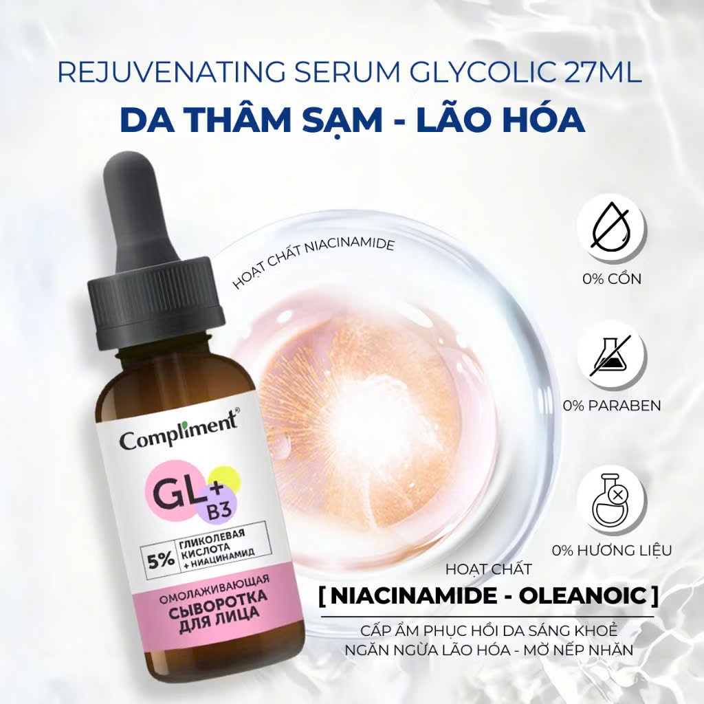 Serum Dưỡng Da Compliment Niacinamide 10% 27ml Kiềm Dầu, Giảm Thâm Mụn Sáng Da | BigBuy360 - bigbuy360.vn
