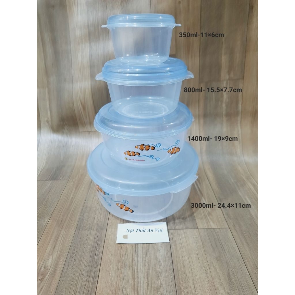 Thố tròn đựng thực phẩm nhiều size