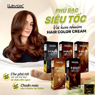  Kem Nhuộm Tóc Phủ Bạc 100% Lavox Chính Hãng - Đen Nâu Đen Nâu Hạt Dẻ Nâu Cà Phê Chocolate 120ml 