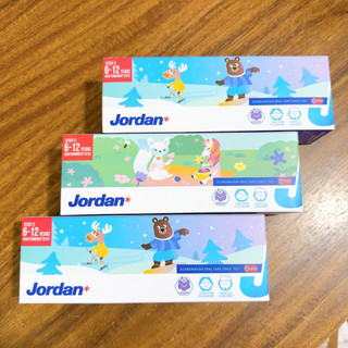   Combo 3 tuýp  Kem đánh răng cho trẻ em 6-12 tuổi vị nho Jordan Step 2 75g tuýp 