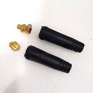 Giắc máy hàn 10-25 đầu đực - 2 cái giắc đực DKJ10-25 đấu cáp hàn