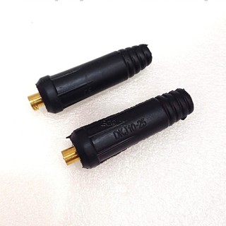Giắc máy hàn 10-25 đầu đực - 2 cái giắc đực DKJ10-25 đấu cáp hàn
