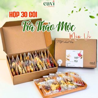 Set 30 gói Trà hoa Thảo Mộc Mix Nhiều Vị, Giúp Đẹp Da, Dưỡng Nhan, An Thần, Ngủ Ngon, Quà Tặng Bạn Bè Và Người Thân