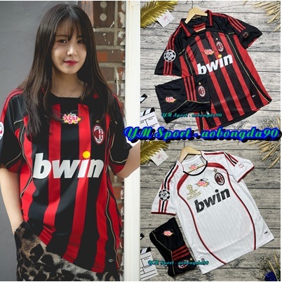 Áo Bóng Đá RETRO CLB AC 2007 - Chuẩn Mẫu Thi Đấu - Vải Polyester Gai Thái