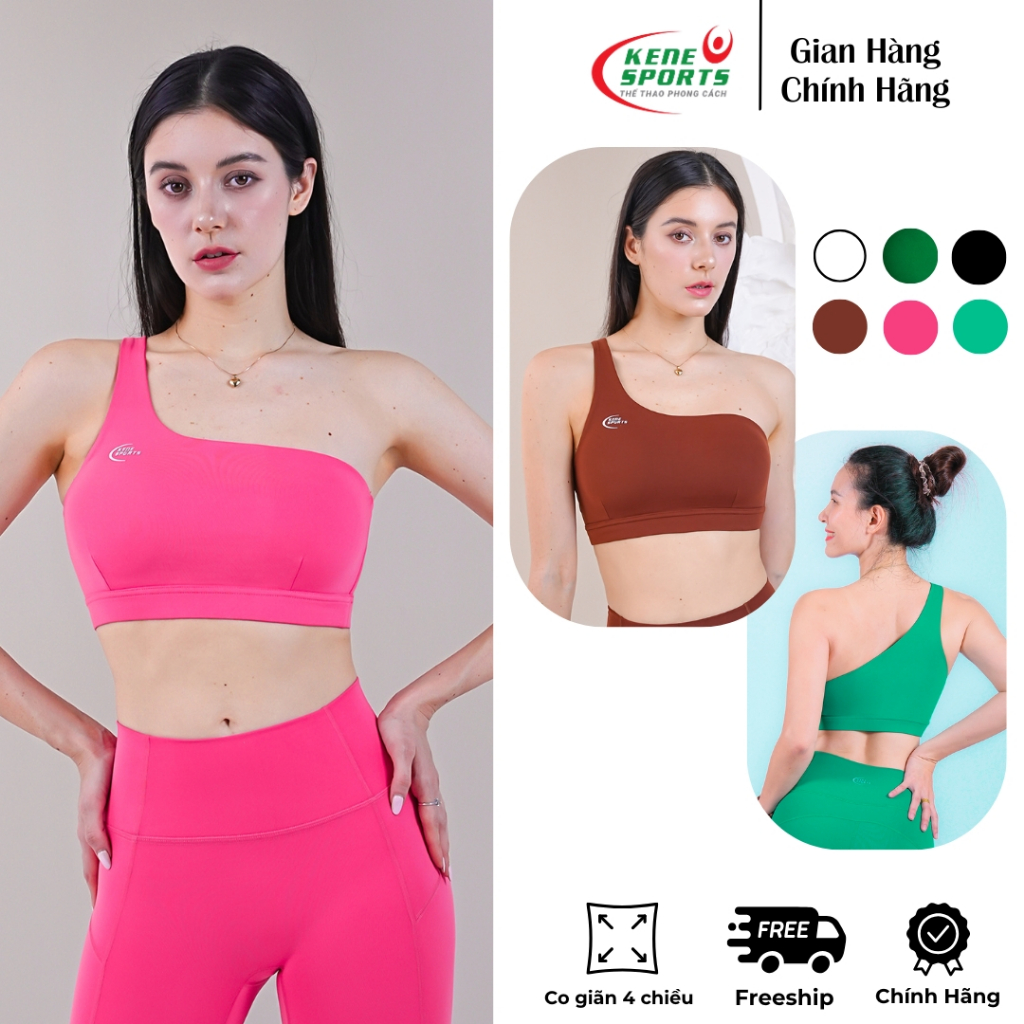 Áo bra Lệch vai phong cách thể thao tập Gym, Yoga mềm mại thoáng mát co dãn tốt  Kene Sports