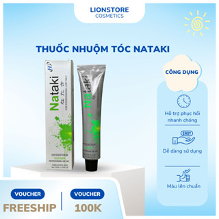 Thuốc nhuộm tóc NATAKI collagen 100ml full mã màu không kèm oxy sỉ dành cho SALON