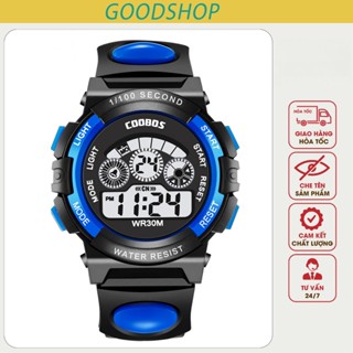 Đồng Hồ Thể Thao Trẻ Em điện tử Dây Cao Su Coobos 0119 cho bé trai
