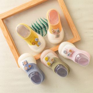 Giày Bún Tập Đi Cho Bé Trai Bé Gái Đế Giày Silicon Chống Trượt