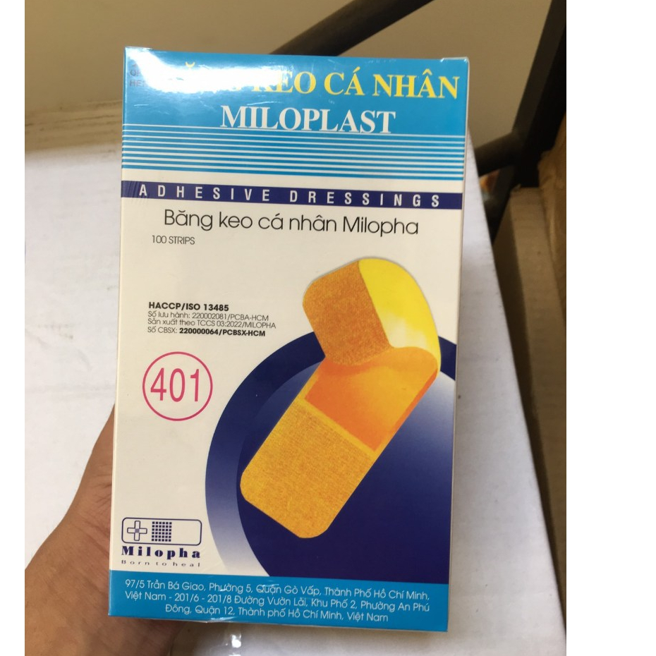 BĂNG CÁ NHÂN MILO PLASTER HỘP 100 MIẾNG