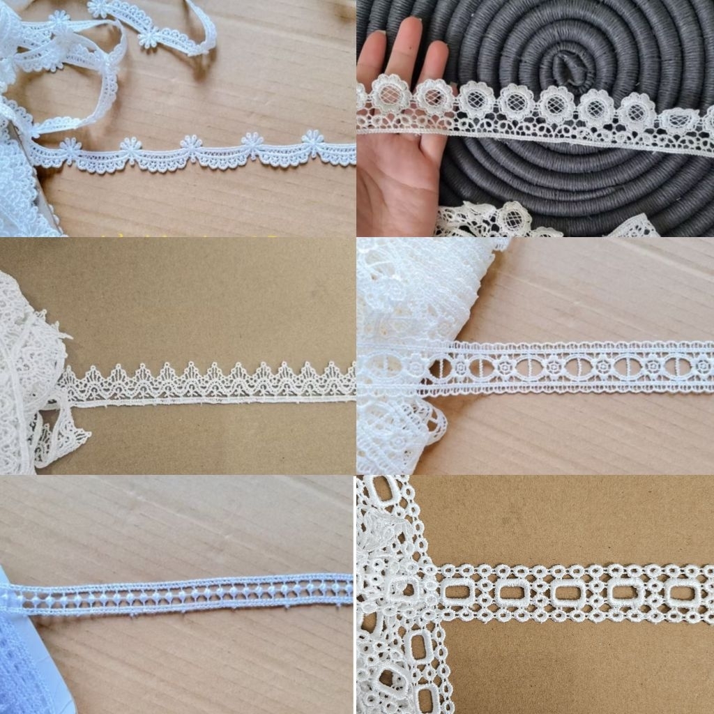 (GIÁ 5M,cắt dây dài) Ren chỉ bóng thêu trang trí viền bản từ HÌNH VÀ VIDEO SHOP TỰ CHỤP
