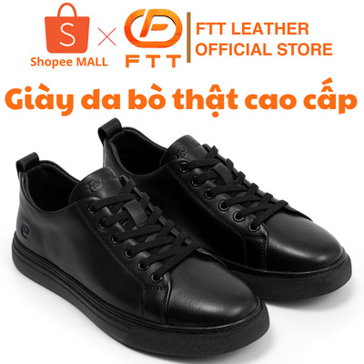 Giày sneaker da thật chính hãng Fttleather, giày thể thao nam cao cấp đế đi êm ái hạn chế trơn trượt