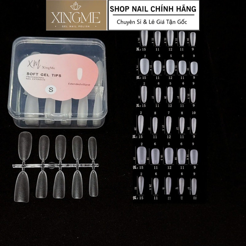 Combo móng XINGME 10 thanh 100 móng đủ 3 size