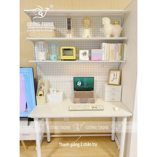 Kệ giá thép để sách, bàn học decor nhiều tầng DIY cao 180cm x 2-3 tầng