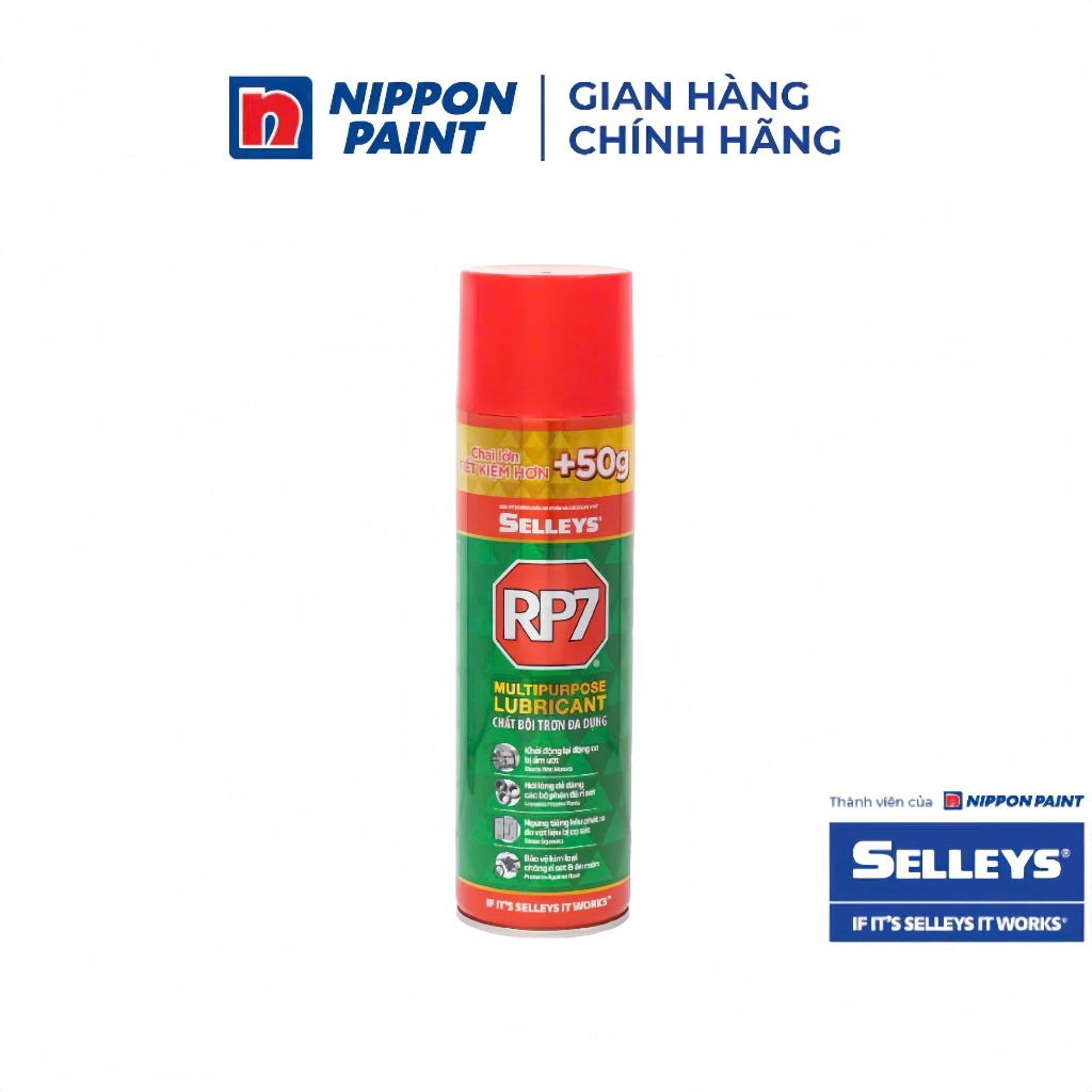 Chai Xịt Chống Rỉ Sét Và Bôi Trơn RP7- Hàng chính hãng SELLEYS - Trọng lượng 350g