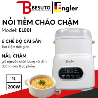 Nồi Nấu Cháo Chậm Engler EL001 dung tích 1L công suất 200W, 6 chế độ cài đặt sẵn tiện lợi